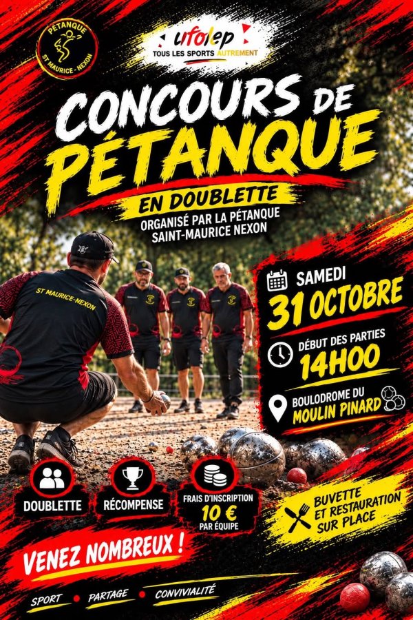 CONCOURS DOUBLETTES NEXON 31 OCTOBRE 14H
