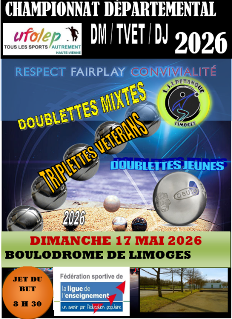 CHAMPIONNAT DEPARTEMENTAL TVET / DM / JEUNES