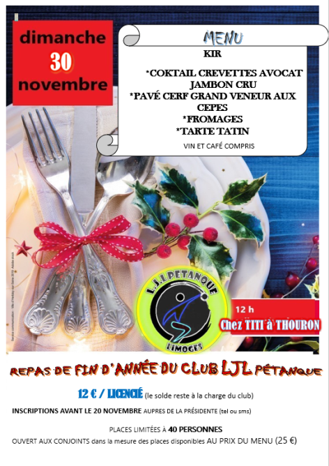 REPAS DE FIN D'ANNEE