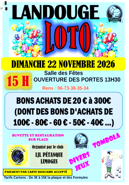 LOTO DU 22 NOVEMBRE 2026